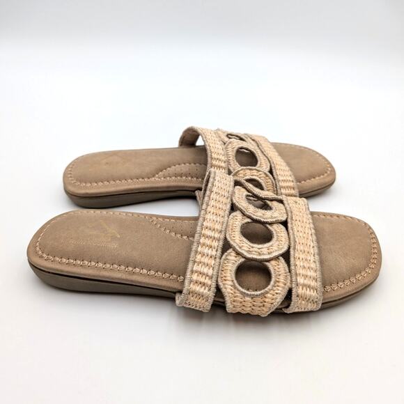 Cliffs by White Mountain Fraly Slide Sandal Natural Raffia Size US6M EU36.5 - Picture 10 of 12